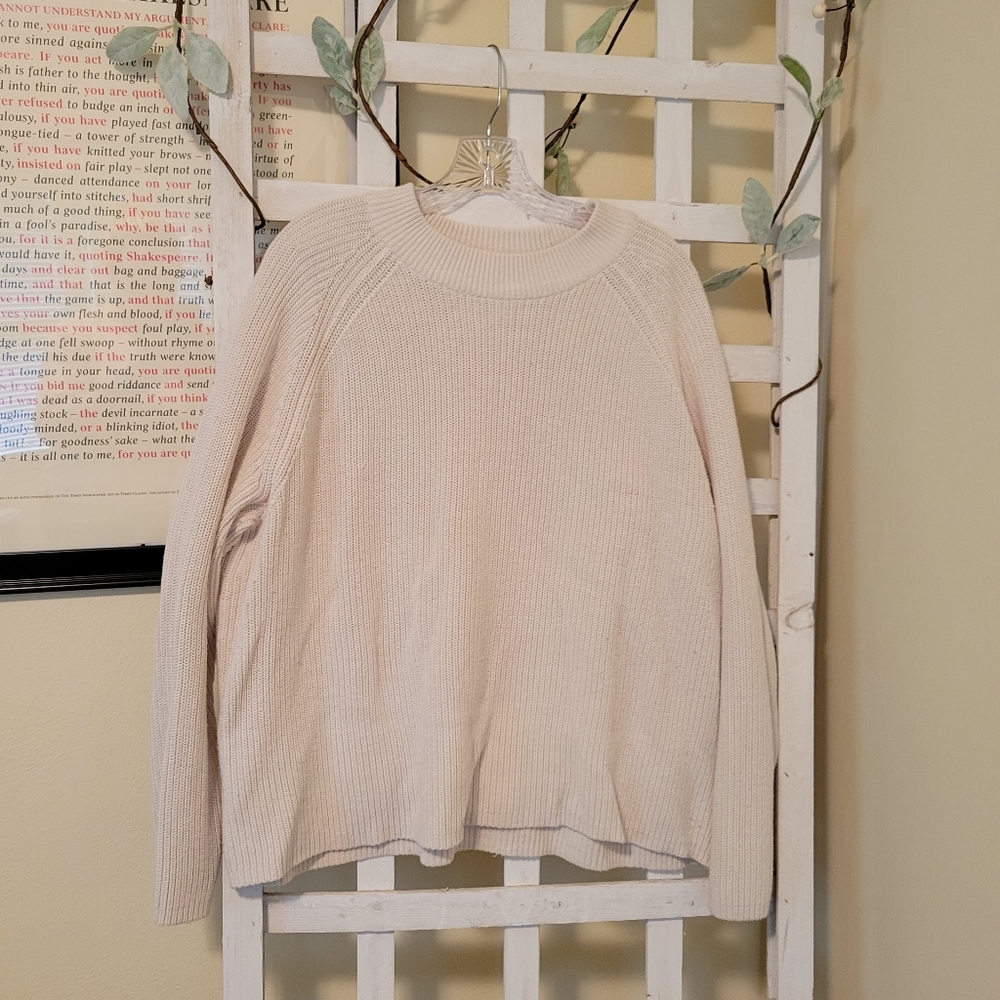 Well Loved Cream H&M Mock Neck Sweater